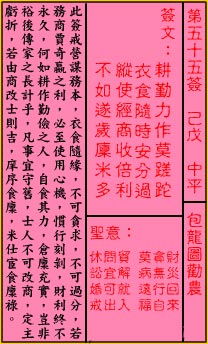 周文王第五十五签解签和关帝灵签第五十五签分别是什么意思？