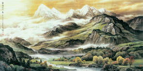 六、  山水图：山主人丁水主财的经典演绎
