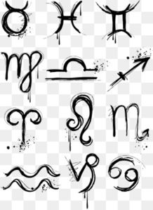 如何绘制完整的哥特风格十二星座符号大全图片？