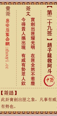 观音灵签29详解，观音灵签29签全解具体内容是什么？