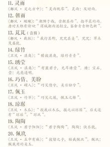 诗词里的好听名字推荐