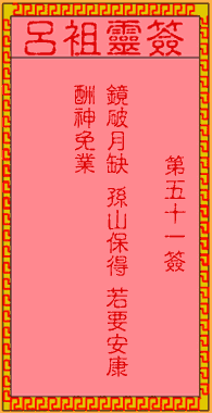 唐王游夜宫解签，文王灵签第51签，这签意味着什么？