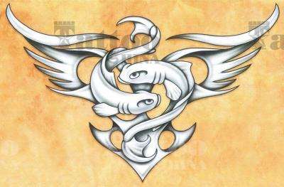 如何绘制一个既美观又具有双鱼星座特色的标志？