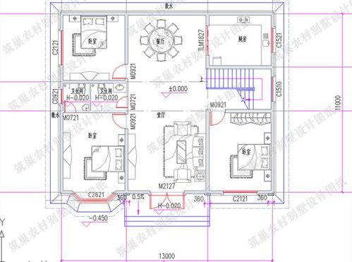 116平米自建别墅风水平面图如何绘制？
