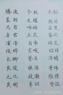 那些年我们追过的好听的三字名