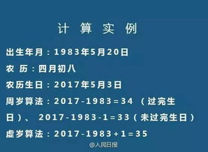虚岁和周岁的计算方式