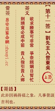 观音灵签第11签和第88签分别问事业，那么观音灵签第11签和第88签能否预测我的事业前途？