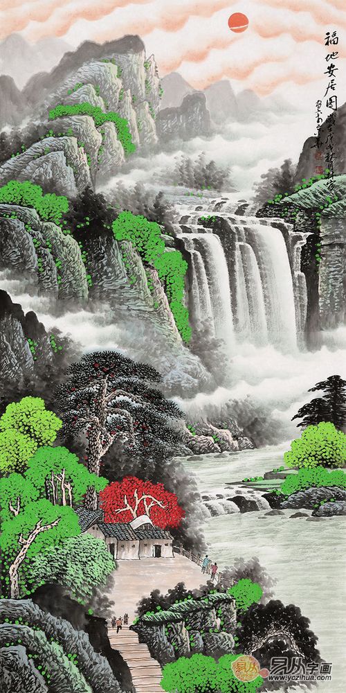 1. 山水画：自然和谐的气场流动