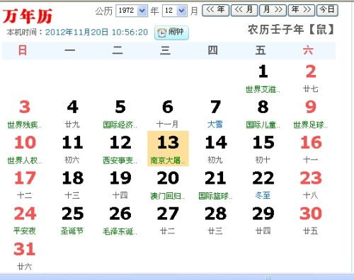 农历二十日是公历哪一天？对照表查询方法是什么？