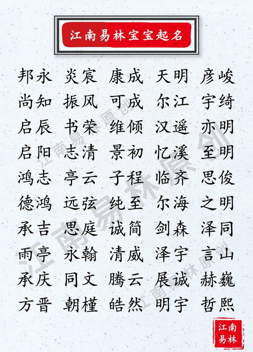 二、带“楠”字的神采飞扬的男孩名字