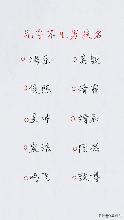 有没有什么霸气又好听的男孩名字，可以让人一听就感觉气势磅礴的呢？