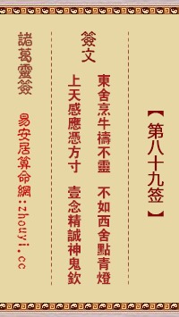 诸葛神数第八十九签和第七十八签的完整解签分别是什么？
