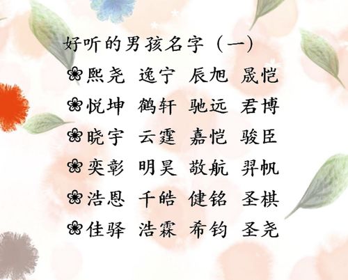女孩名字推荐
