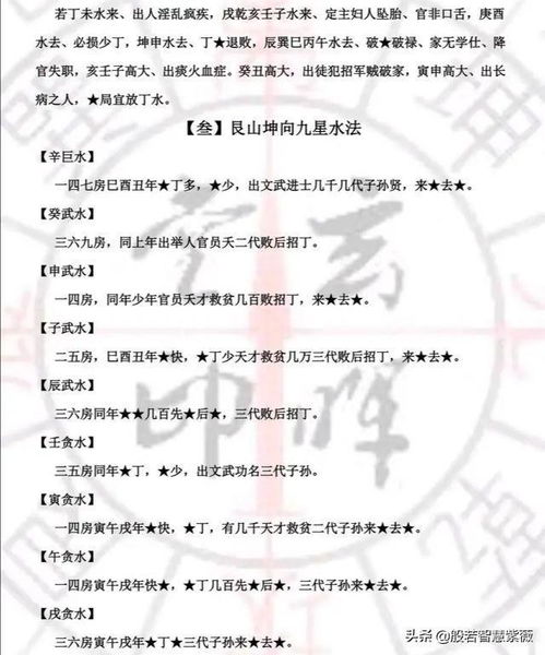 四、 九星对应之吉凶解析及实务应用