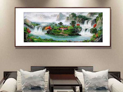 客厅挂山水画，哪个位置最显眼？