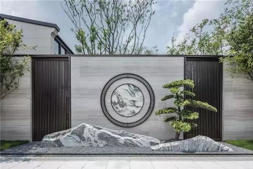 一、 现代庭院墙设计材料选择的多样化及其风水考量