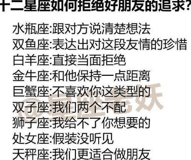 哪个星座在追求别人时一旦被拒绝就会立刻放弃？