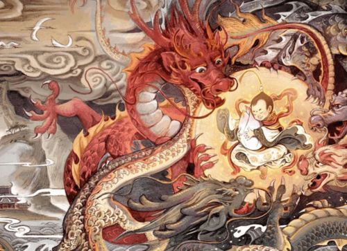 二、 长远江深处的守护者：真龙传说