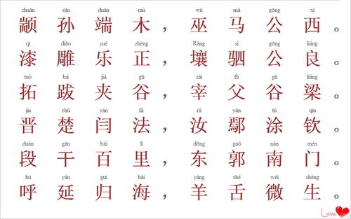 百家姓的排列顺序和算命方法是怎样的？