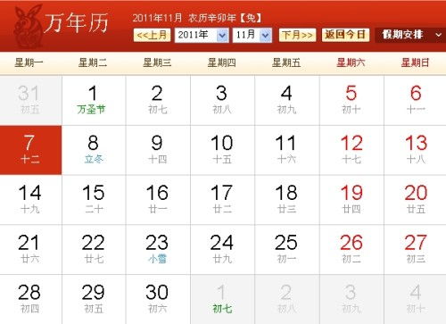 10月26日是农历哪一天？农历10月26日对应公历是哪一天？