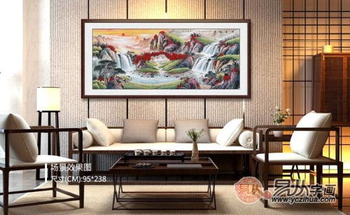三、  聚宝盆山水画：财富格局与四象方位的完美融合