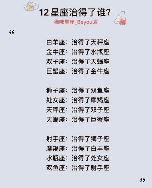 哪个星座女最能降伏12星座男，真是一物降一物啊？