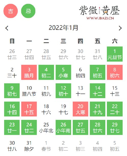 2026年1月黄道吉日具体是哪几天？这个月有哪些吉日？