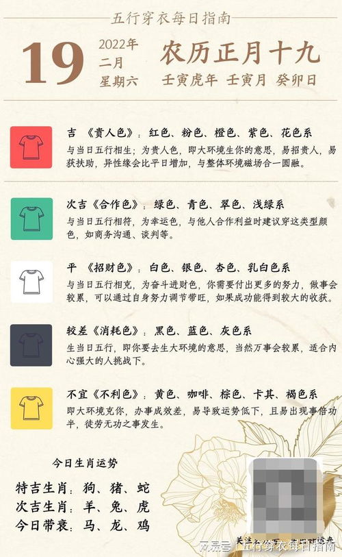 2月19日五行穿衣搭配，如何选择五行招财色衣物来提升运势？