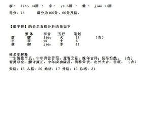 廖君泽这个名字的姓名值是多少分？