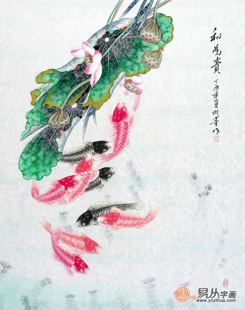 3. 九鱼图与荷花图的祥瑞内涵