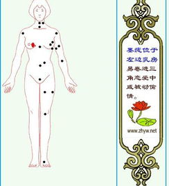 二、 胸部中央及两乳之间之痣——社交障碍与情感波折