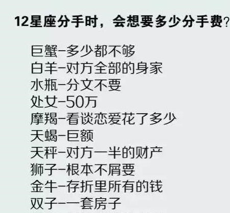 分手时伤害最深的星座是哪些？