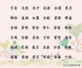 二、 乱序推荐：随意挑选的20个好听但不一定靠谱的名字