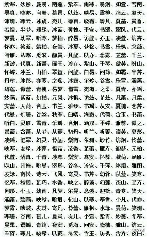 名字选择要点