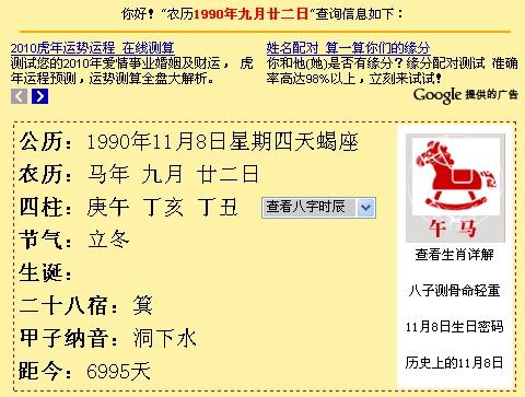1990年农历9月22日出生的人属于哪个星座？