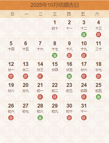 一、  2025年9月婚嫁吉日的深度解析与五行考辨
