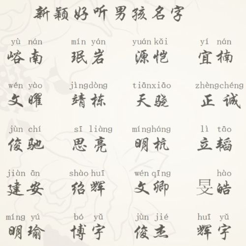 一些推荐的名字（仅供参考）：