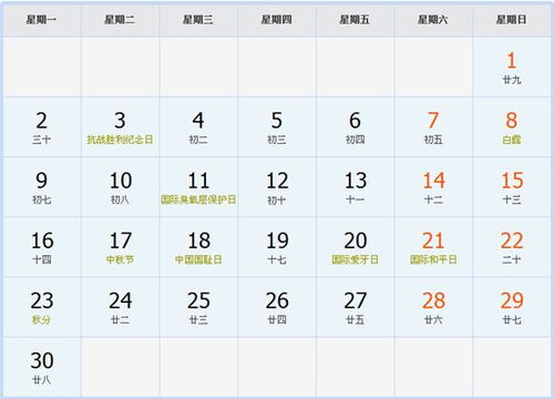 八月十日：农历与公历的时序交汇及其象征意义