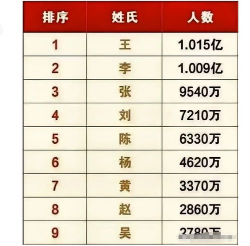 前一百位姓氏的人口占比及其意义