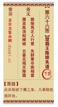 观音菩萨免费灵签66签，能否详细解读第66签的含义？