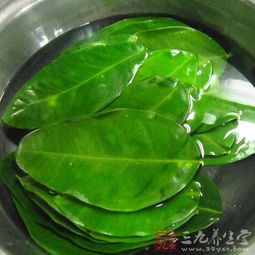 3. 柚子叶浸泡洗涤法