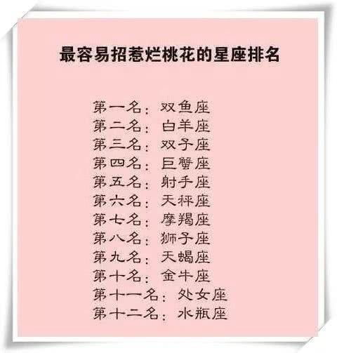 哪些星座容易招惹烂桃花呢？