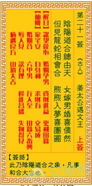元山寺灵签第二十签和菩萨灵签第二十签分别是什么意思？
