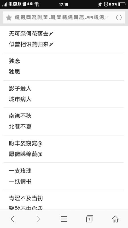 网名：女孩的秘密花园， 藏在键盘里的诗意
