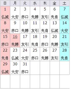 老黄历九星六曜中，六曜具体指的是哪六种天象？
