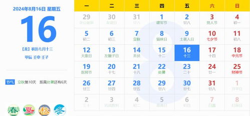 农历五月十六日是星期几，具体是哪个时辰呢？