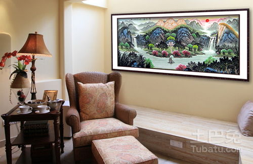 1. 山水画的风水寓意与审美标准